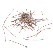Szpilki Haczyki Mosiądz 50х0.6mm Kolor: Czerwony Miedź około 250szt/50g (13WB22558)