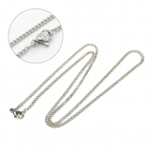 Naszyjnik Łańcuch, Splot Twist, Stal Nierdzewna, Zapięcie Karabinek Lobster, 2mmx50cm, 1szt (13WB22617)