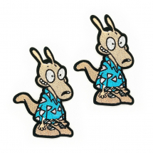 Naszywka Naprasowanka Termiczna Wilk 11.6x8cm Kolor: Wielokolorowy 2szt (13WB23449)