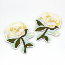 Naszywka Naprasowanka Termiczna Kwiatek 69x55x1.5mm Kolor: Żółty 2szt (13WB23465)