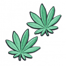 Naszywka Naprasowanka Termiczna Liść 74x72x1.5mm Kolor: Zielony 2szt (13WB23466)