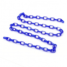 Ланцюг Акрилова ручної роботи, Овал, Плетіння Якірне, Імітація натурального Каменя, Колір: Синій, Ланка: 18.5x11.5x4.5мм, 1м / нитка, (13WB23662)