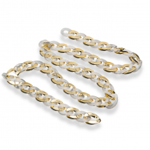 Łańcuszek Akrylowy Ręcznie Robiony 30x21x6mm Kolor: Biały Długość łańcuszka: 1m (13WB23707)