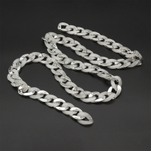 Łańcuszek Akrylowy Ręcznie Robiony 30x21x6mm Kolor: Biały Długość łańcuszka: 1m (13WB23708)