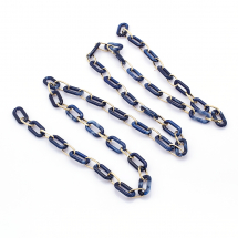 Łańcuszek Akrylowy Ręcznie Robiony 20.5x10.5x3mm Kolor: Błękitny Długość łańcuszka: 1m (13WB23734)