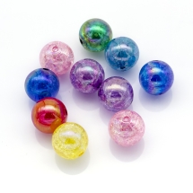 Koraliki Akrylowe Crackle Szkło Kolor AB 20mm 10szt (13WB23921)
