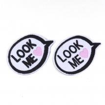 Naszywka Naprasowanka Termiczna Chat Bąbelki 80x58x1mm Kolor: Wielokolorowy 2szt (13WB23964)