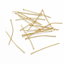 Піни Гвоздики, Плоска Капелюшок, Залізо, Колір: Золото, Розмір: 65х0.7мм, 25г / близько 105шт, (13WB23987)