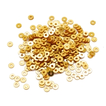 Cekiny Nieprzezroczyste Antyczne Metaliczne Indie 3mm Kolor: Żółte Złoto około 3000szt/10g (13WB24248)