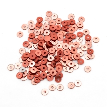 Cekiny Nieprzezroczyste Antyczne Metaliczne Indie 3mm Kolor: Miedziana Czerwień około 3000szt/10g (13WB24254)