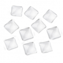 Kaboszony Szklany 18x18x5mm Kolor: Bezbarwny 10szt (13WB24404)