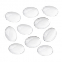 Kaboszony Szklane do Rękodzieła, Owalne, Bezbarwne, 40х30х8мм, 10 szt (13WB24418)