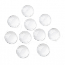 Кабошони Скляні Круглі, Безбарвний, 36х7.5мм, (13WB24423)