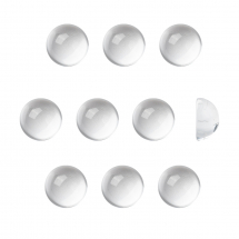 Кабошони Скляні Круглі Прозорі, Безбарвні, 18x9.5мм, 10шт/упак, (13WB24427)