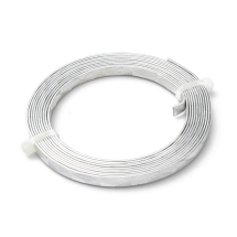 Drut Aluminiowy do Tworzenia Biżuterii do DIY, Srebrny, 5x1mm, 2m/szpula (13WB24578)