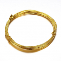 Drut Aluminiowy, Okrągły, do Tworzenia Biżuterii, do DIY, Kolor: Złoty, 0.8mm, 10m/szpula (13WB24589)