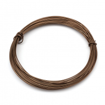 Drut Aluminiowy, Okrągły, do Rękodzieła, Kolor: Camel, 1mm, 10m/szpula (13WB24597)