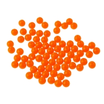 Намистини Акрил Круглі, Колір: Темно-Помаранчевий, Розмір: 6мм, Отвір 1.5мм, близько 380шт/50г, (13WB24829)