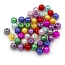 Perłowe Koraliki Akrylowe Okrągłe, Mix, 10x9.5mm, 59szt/25g (13WB24869)