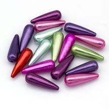 Perła Akrylowe ABS Plastikowy Lśniący 30x10mm 17szt/25g (13WB24887)