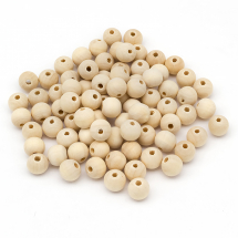 Koraliki Drewniane Okrągłe, Naturalny Kolor, 12 mm, około 90szt/50g (13WB24951)