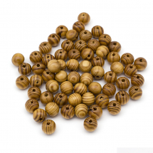 Korale Drewniane Naturalny Okrągły Kulki, Barwiony, Brązowy, 14mm, Otwór 4mm, około 60szt/50g (13WB24965)