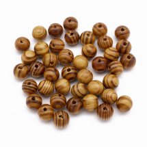 Koraliki Drewniane 16mm Brązowy około 40szt/50g (13WB24966)