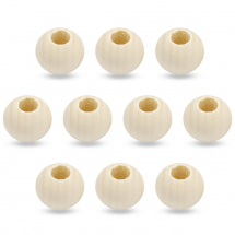 Koraliki Drewniane, Okrągłe, Antyczny Biały, 25x24-25x21-22.5mm, 10szt (13WB24986)