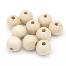 Koraliki Naturalne Drewniane, Woskowane, Gładka Powierzchnia, Surowe, Okrągłe, Biały, 25mm, 10szt (13WB25014)