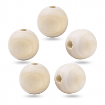 Koraliki Drewniane 29-30х26-26.5mm Kolor: Biały 5szt (13WB25023)