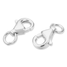 Srebro 925 Zapięcie Karabińczyk-Lobster z Kółkiem, 8x5x2.5mm, 2szt (13WB25117)