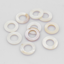 Конектор Кільце, Колір: Слонова Кістка, Розмір: 15x2мм, Внутрішній діаметр 8мм, (13WB25160)