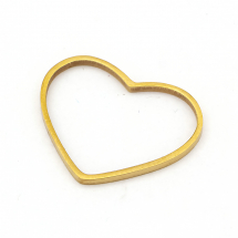 Zawieszka Łącznik Serce Stal Nierdzewna 14x17,5x1mm Kolor: złoty 1szt (13WB25162)