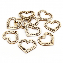 Pierścień Łączący do Biżuterii Drewno 49x55x2,5mm Kolor: Beż 10szt (13WB25170)