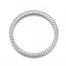 Łącznik Kółko ze Stali Nierdzewnej, wycinany laserowo, kolor: stal, Rozmiar: 35,5x1 mm, średnica wewnętrzna 29,5 mm, (13WB25173)