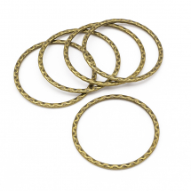 Pierścień Łączący do Biżuterii Stop 38,5x38,5x2mm Antyczny brąz 5 szt (13WB25176)