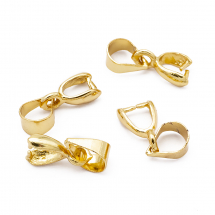 Тримач для Кулонів, Латунь, Колір: Золото, Розмір: 11x8x7мм, Отвір 4х5мм, (13WB25222)