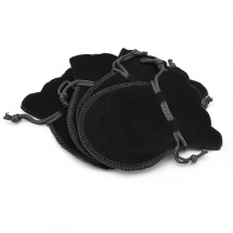 Woreczek do Rękodzieła i Biżuterii, Welurowy, Czarny, 90x70mm, 4szt (13WB25242)