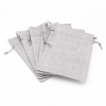 Woreczek Podarunkowy Tekstylny 18x13cm Kolor: Szary 5szt (13WB25250)