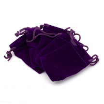 Подарунковий Мішечок з Оксамиту з Куліскою, Індіго, 7х5см, (13WB25277)
