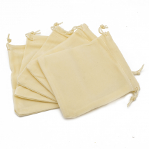 Подарунковий Мішечок з Оксамиту з Куліскою, Бежевий, 12х10см, (13WB25283)