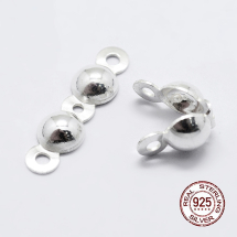 Srebro 925, Łapaczki Końcówki Zaciskowe, 15.5x4x2mm, Otwór: 1mm, 2szt (13WB25296)