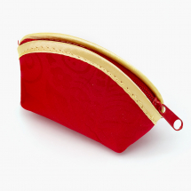 Portfel na Zamek Błyskawiczny Jedwab 9.7cm x 6.3cm Kolor: Ceglany 1szt (13WB25285)