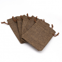 Woreczek Podarunkowy Rogożka 14.5x10.5x0.5cm Kolor: Brązowy 5szt (13WB25375)