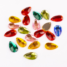 Dżety do Przyszycia Akryl 16x10x4mm Kolor: Mix Kolorów 20szt (13WB25558)