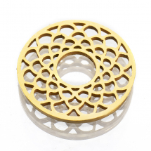 Zawieszka Łącznik Filigranowy Kwiatek ze Stali Nierdzewnej 17x0.5mm Kolor: Złoty 1szt (13WB26062)