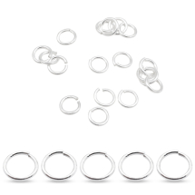 Srebro 925 Kółeczka Ogniwka Pojedyncze, Otwarte, 3x0.5mm, Średnica wewnętrzna: 2mm, 20 szt (13WB26068)
