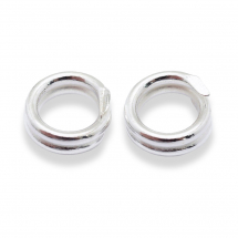 Srebro 925 Kółeczka Ogniwka Podwójne, 8x1.5mm, Średnica wewnętrzna 7mm, 2szt (13WB26069)