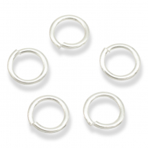 Срібло 925 Кільця Одинарні Відкриті, 5х0.75мм, Внутрішній Діаметр 3.5мм, (13WB26099)