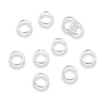 Srebro 925 Kółeczka Ogniwka Pojedyncze, Otwarte, do Rękodzieła i Biżuterii, 4x0.5mm, 10 szt (13WB26100)
